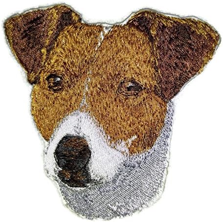 מדהים [ג'ק ראסל כלב פנים] ברזל רקמה על תיקון/תפירה [4 x 4] [תוצרת ארהב]